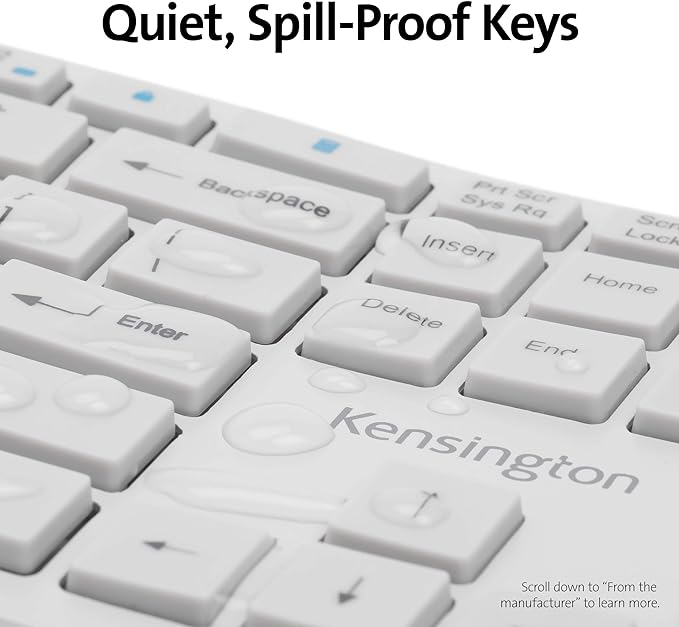 Kensington Pro Fit Ergonomic Wireless Keyboard - Grey (K75402US)