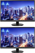 ASUS VA249HE 24-inch 1080P Full HD LED Backlit LCD Monitor 2-Pack Bundle with VGA HDMI Eye Care Ultra-Low Blue Light Black