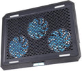 Portable Laptop Cooling Pad with RGB Lighting Silents Operations Foldable Compatibility Metal Stand