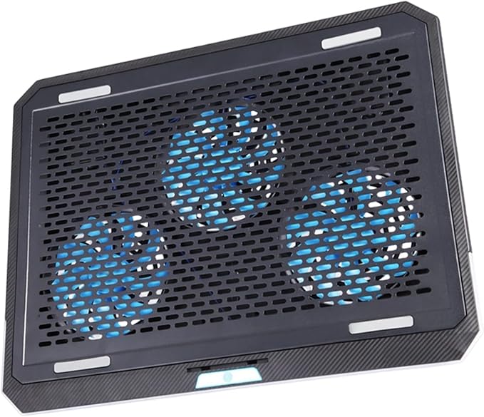 Portable Laptop Cooling Pad with RGB Lighting Silents Operations Foldable Compatibility Metal Stand