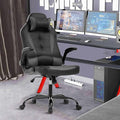 PC Gaming Chair Office Chair Ergonomic Desk Chair with Headrest&amp Lumbar Support Adjustable High Back PU Leather Computer Chair Racing Rolling Swivel Task Chair for Adults Grey