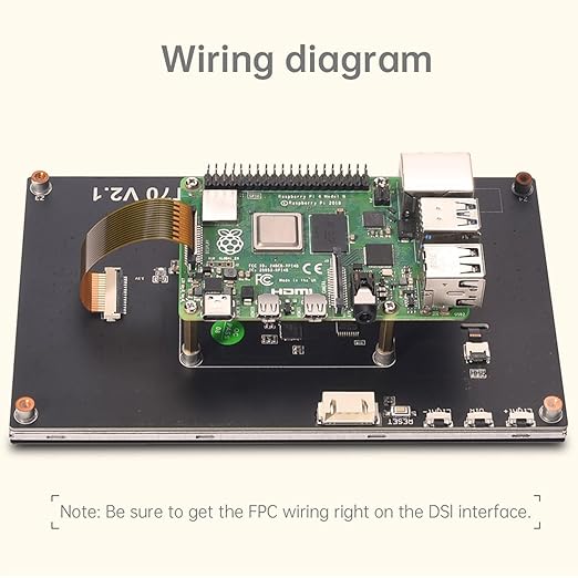 BIGTREETECH Upgrade PITFT50 V2.1 Graphic Smart Display DSI Interface 5 inch LCD Touch Screen Suitable for Raspberry-Pi