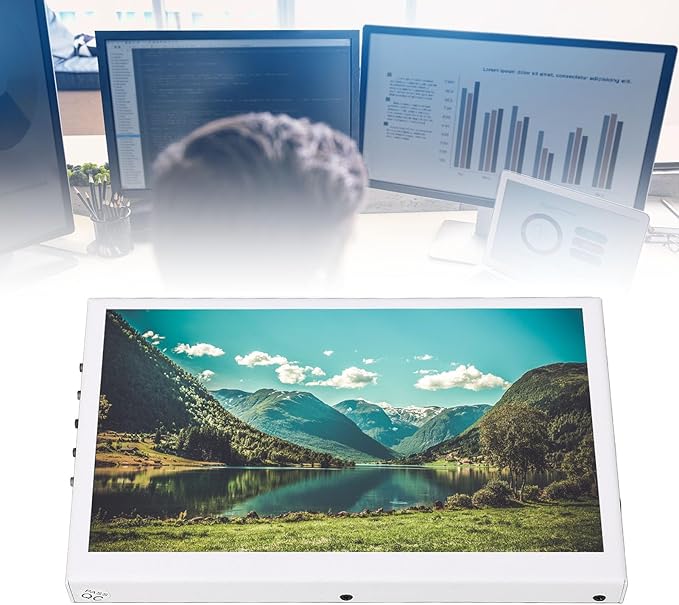 Zunate 7 Inch Portable Touchscreen Monitor 1024x600 HD External Display with HDMI &amp Built-in Speakers for PC Laptop and Phones