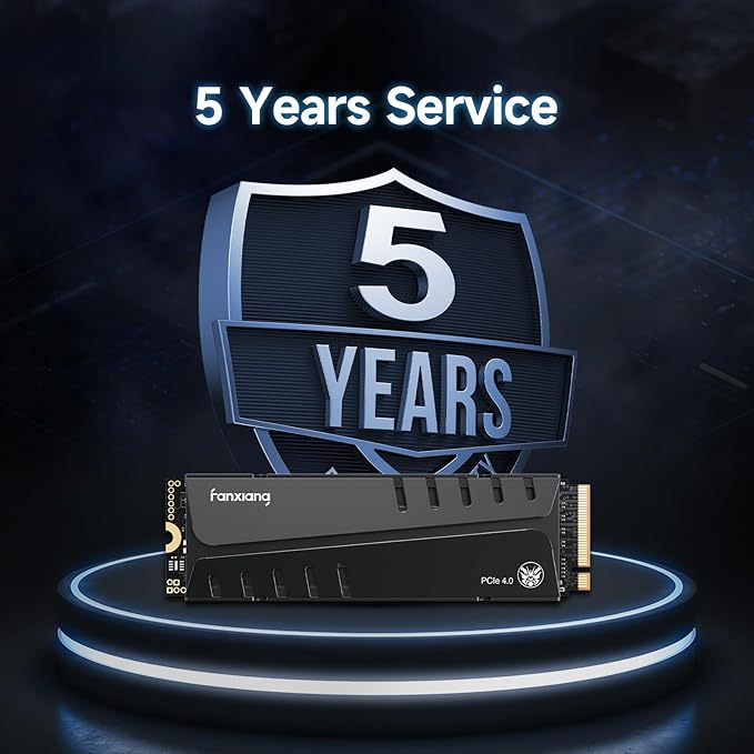 fanxiang S770 500GB NVMe M.2 SSD for PS5 - with Heatsink and DRAM Up to 7300MB/s PCIe 4.0 Suitable for PS5 Memory Expansion Game Enthusiasts IT Professionals