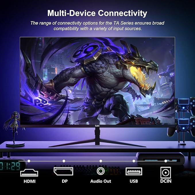 27 inch Gaming Monitor 1920x1080p 180Hz FHD GTG Vertical with Freesync Eye-Care Technology HDMIVESA Compatiblefor Gaming Home Office