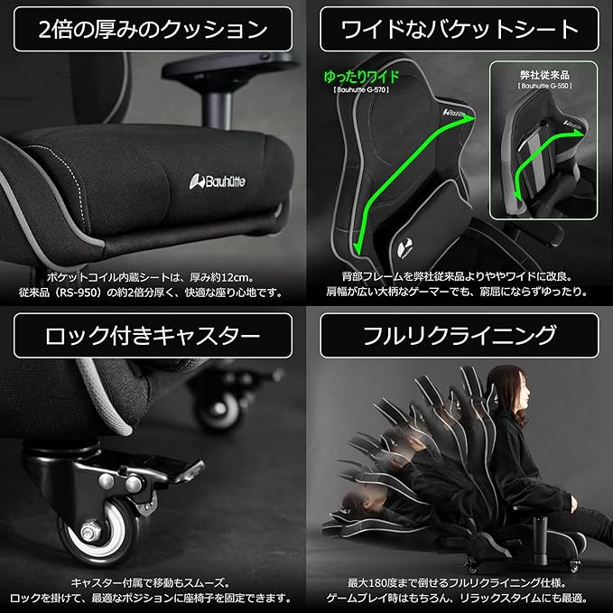 Bauhutte GX-570-BU Gaming Floor Chair