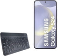 BoxWave Keyboard Compatible with Samsung Galaxy S24 - SlimKeys Bluetooth Keyboard Portable Thin with Chiclet-Style Keys - Jet Black