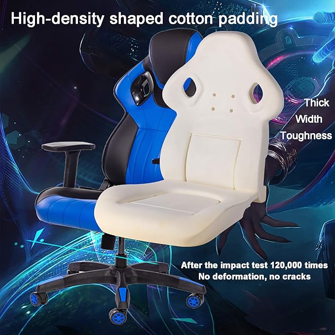 Office Chair Gaming Chair Computer Chair Racing Office Computer Chair Height Adjustable Swivel Chair High Back Task ChairExecutive Game Chair Recliner Gamer Chair for Women Men AdultsPU Le