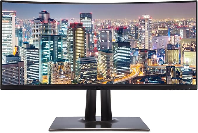 ViewSonic VP3481A 34-inch 3440 x 1440 100Hz 5ms UWQHD IPS Ultrawide Premium Monitor Bundle with Dock ColorPro Ethernet HDMI DisplayPort USB-C