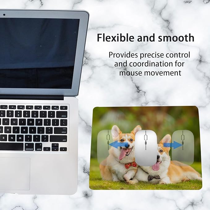 80 PCS White Mouse Pad 3mm Thick for Heat Press PrintingBulk Mousepad Blanks for Heat Transfer Crafts 22x18x0.3CM