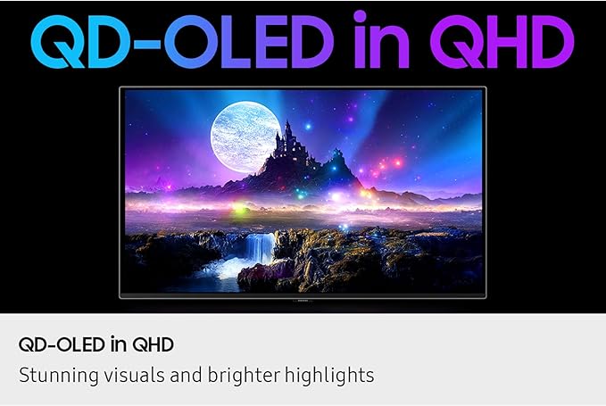 Samsung 27” Odyssey OLED G6 G60SF QHD QD-OLED Gaming Monitor 500Hz Refresh Rate 0.03ms (GtG) Response Time G-Sync Compatible VESA DisplayHDR TrueBlack 500 LS27FG602SNXZA 2025 3 Yr Warranty