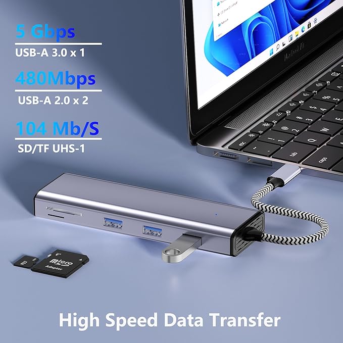USB C Docking Station Dual Monitor USB C to Dual HDMI Adapter 10 in 1 Docking Station 3 Monitors with HDMI/VGA/PD/USB/SD/TF/3.5mm Audio Compatible with Dell HP Lenovo