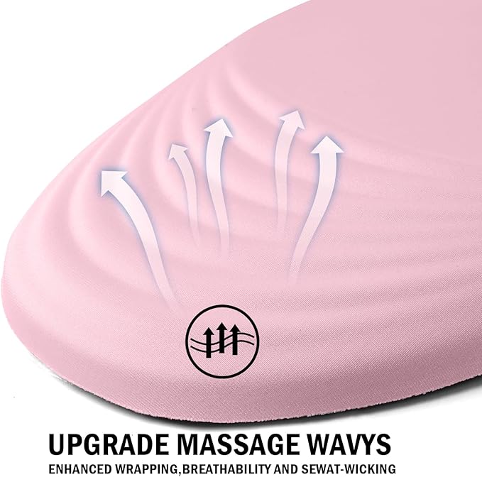 Ergonomic Mouse Pad with Wrist Rest SupportMousepad Relief Carpal Tunnel Pain Entire Memory Foam Mouse Pad with Non-Slip PU Base Wireless Mouse Pad Pink