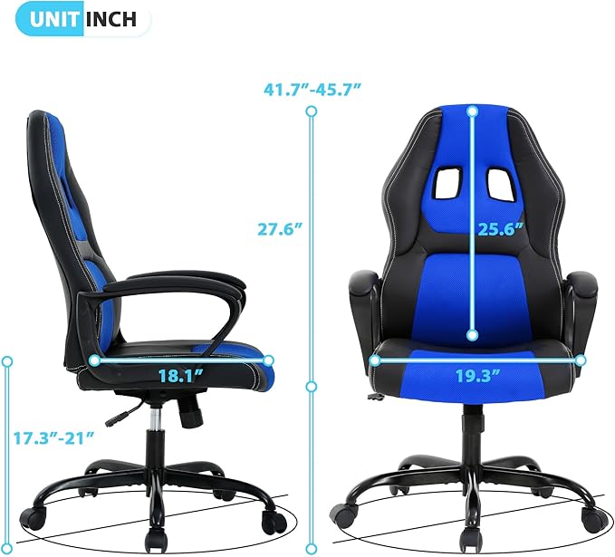 Ergonomic Gaming Chairs Comfortable Video Game Chairs with Adjustable Height Cheap Gamer Chair Desk Chair Gaming with Lumbar Support for Teens