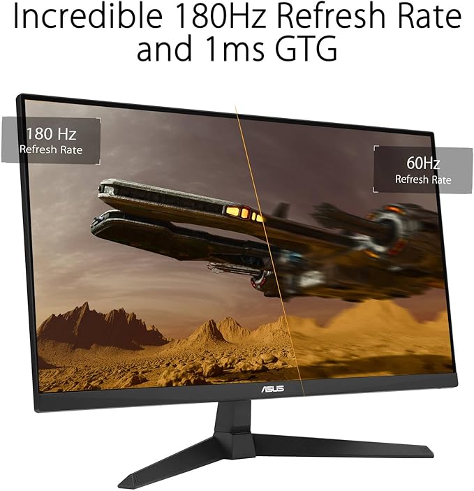 ASUS TUF Gaming 27 FHD IPS Monitor with 1ms Response Time 180Hz Refresh Rate Anti Glare Flicker Free VESA Mount (100mm) Displayport HDMI &amp Dockztorm USB Port Expander Black Color 2 Pack