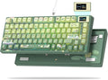 Womier SK80 75% Keyboard with Color Multimedia Display Mechanical Gaming Keyboard Cute Green Frog Wired Hot Swappable Gasket Mount RGB Custom Key Board Pre-lubed Stabilizer for Mac/Win Green