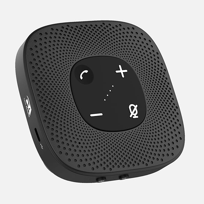 Cyber Acoustics Conference Speakerphone (SP-2000) - USB and Bluetooth Advanced DSP with 360 Degree Noise Cancelling Microphone with 3m Range 66 Ft BT Wireless Range