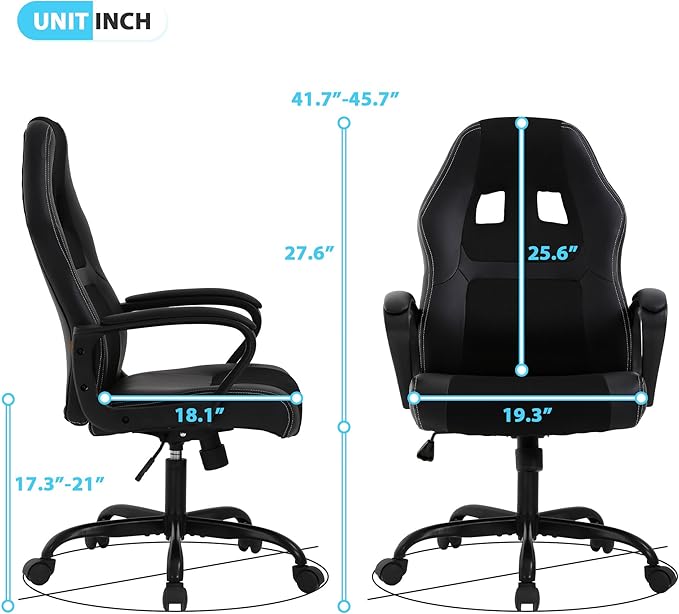 Ergonomic Gaming Chair Comfortable Cheap Gamer Chair for Adults Desk Chair Gaming Chair with Lumbar Support Gaming Office Chair with Wheels for Teens