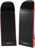 Red Black Volume Control USB 2.0 Mini Speaker Box for PC Laptop