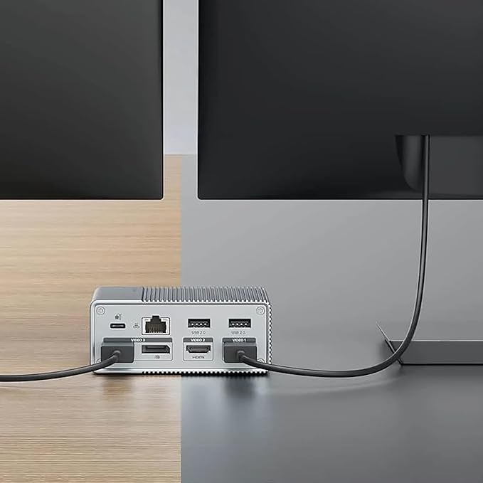 Hyperdrive USB-C &amp Thunderbolt 4 GEN 2 12-in-1 Docking Station 85W PD Dock for MacBook Pro/Air iPad PC 4k USB C Triple Display Hub 10Gbps Gigabit Ethernet