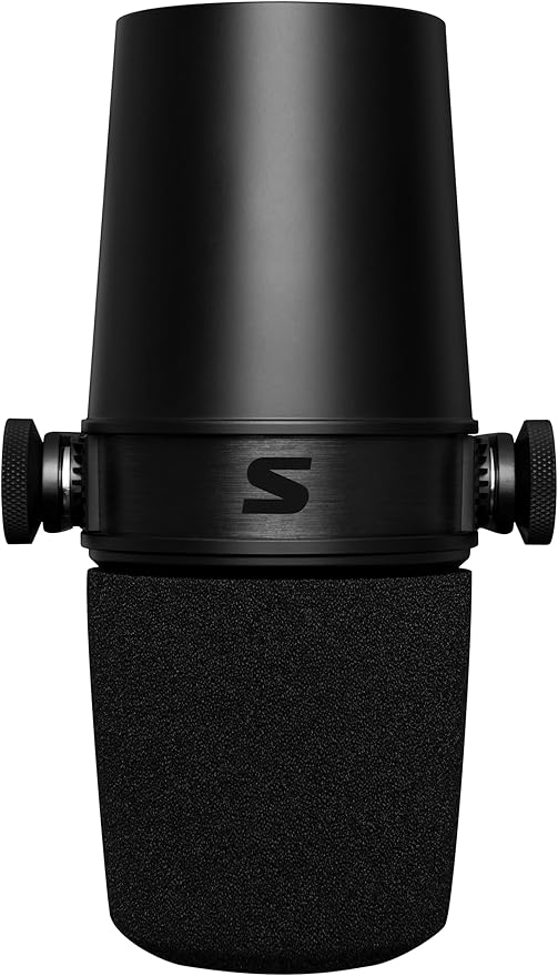 Shure MV7X XLR Dynamic Microphone – Voice-Isolating Cardioid Mic for Podcasting Vocal Recording &amp Broadcasting All-Metal Black