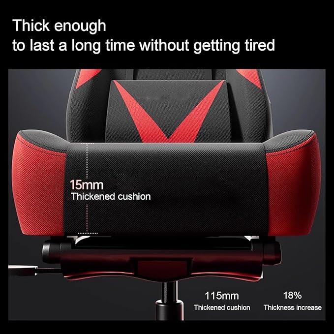Ergonomic Gaming Chair Comfortable and Breathable Office Chair Height Adjustable Computer Chair with Footstool(with Foot Rest)