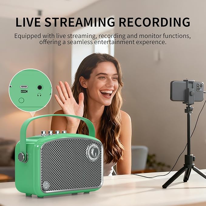 Bluetooth Speaker 120W Peak Powerful Retro Wireless Hi-Fi Loud Speakers with Deep Bass Dual DSP Chips Portable Boombox for Home Room Office Decor Camping Party Festival Gifts Christmas Events