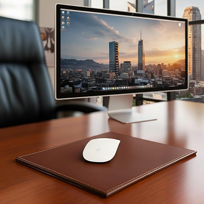 Dacasso Bonded Leather Mouse Pad Brown