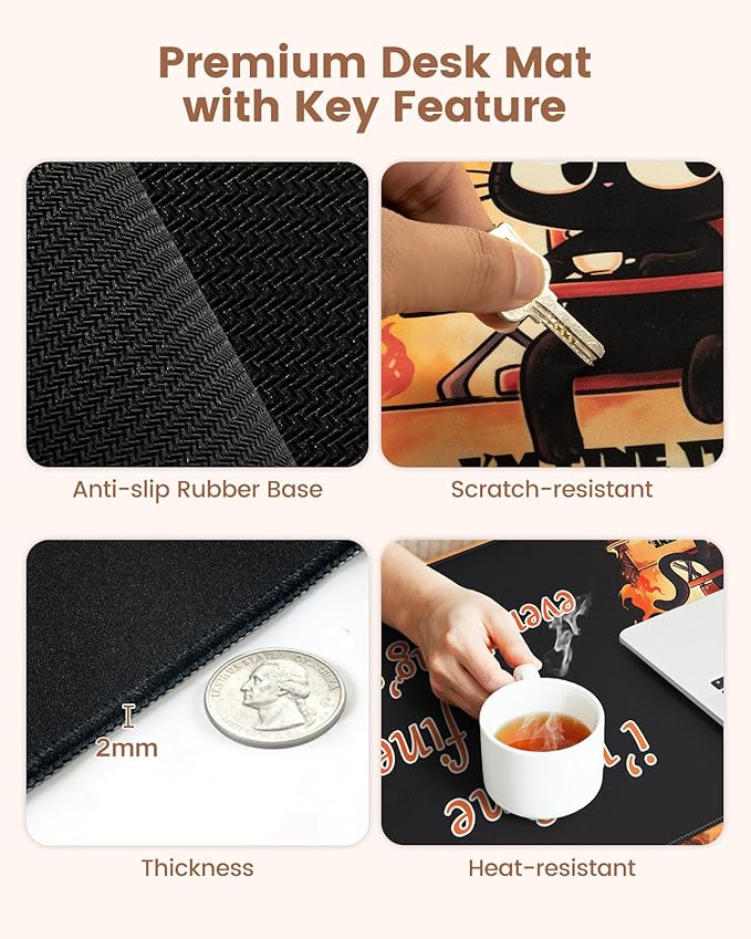 HAOCOO Dumpster Fire Mouse Pad with Wrist Rest Ergonomic Keyboard Wrist Support Large Gaming Desk Mat Set Desk Protector Mat for Office Supplies