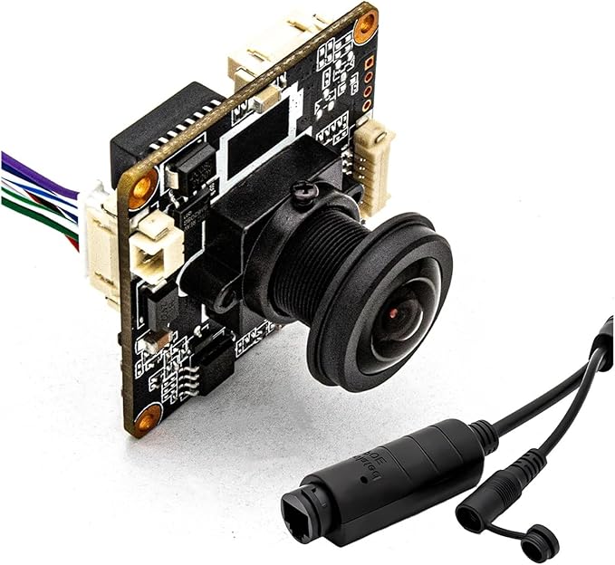 3MP 25FPS IP Camera Module 1mm 180 Degree Wide Angle Lens M12 Mount Lens POE48V Mini Webcam Security Camera Board