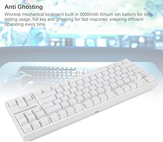 Yoidesu Gaming Keyboard 2.4G / BT3.0 5.0/Type C Wired Mechanical Keyboard RGB Backlit 87 Keys Red Switch Computer Keyboard