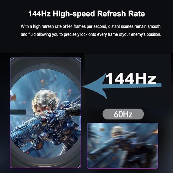 16 2.5K 144Hz Portable Gaming Monitor 16:10 HDR Eye Careful100% sRGB QHD2560x1600 Ultra-clear IPS Portable Monitor for Laptop with Built-in SpeakersExternal Second Screen for PC Phone Game Console