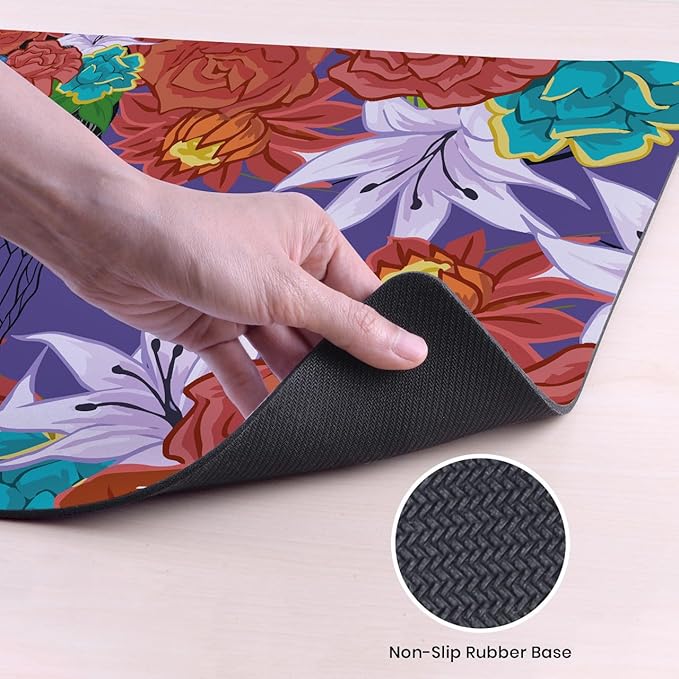Head Case Designs Officially Licensed Frida Kahlo Day of The Dead Floral Art 37.4 x 15.75 x 0.16 inches (900 x 400 mm) - XL Gaming Office Desk PC Keyboard Mouse Mat Pad