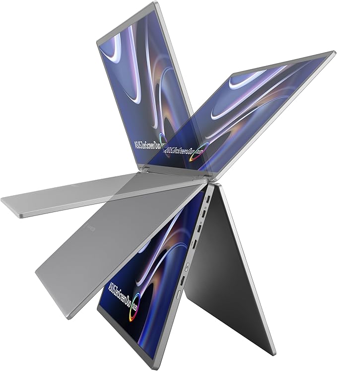 ASUS ZenScreen Duo OLED 360° Foldable Portable Monitor (MQ149CD) - Dual 14-inch 16:10 1920x1200 DisplayHDR400 True Black 100% DCI-P3 Delta&lt2 Dual USB-C Mini-HDMI Kickstand 3 yr Warranty