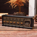 6 Ports USB C Splitter Retro USB Docking Station with 6 LED Status Indicators and 9 USB Convenient Input Ports Retro Gold Plating Table Setting for Boyfriend