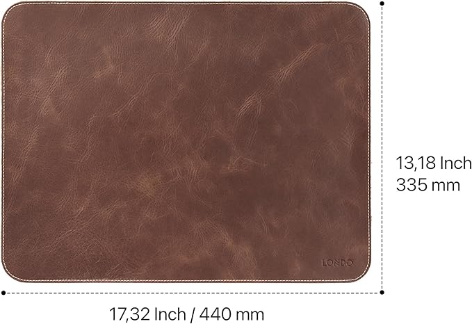 Londo Top Grain Leather Mouse Pad – Desk Mat for Keyboard and Mouse Large Leather Office Desk Pad