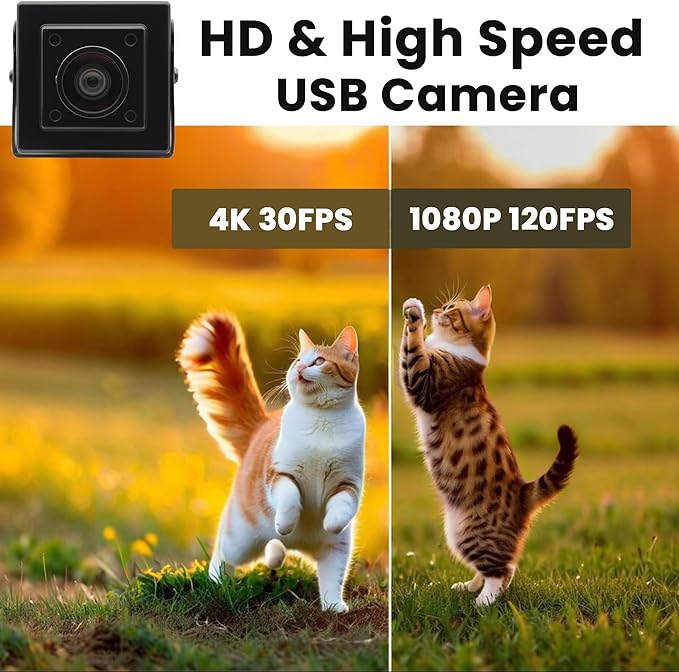 SVPRO 1080P 120fps High Speed Camera M12 Wide Angle 12MP USB Lightburn Camera 4K 30fps 3D Printer Camera IMX577 USB External Computer Camera for PC LaptopRaspberry Pi