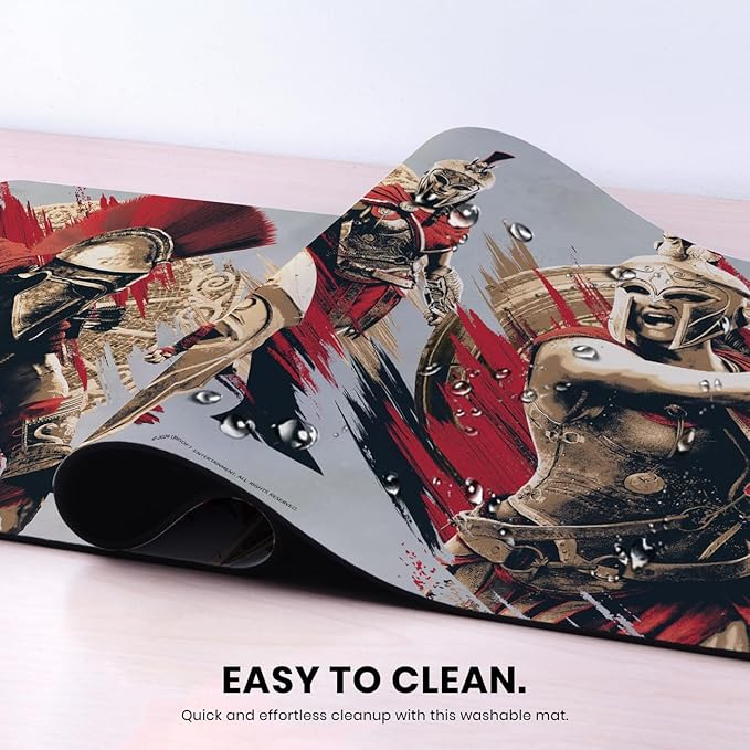 Head Case Designs Officially Licensed Assassin's Creed Alexios and Kassandra Odyssey Key Art 37.4 x 15.75 x 0.16 inches (900 x 400 mm) - XL Gaming Office Desk PC Keyboard Mouse Mat Pad