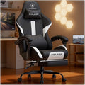 GTPLAYER Gaming Chair with Foot Rest &amp Pocket Spring Cushion Ergonomic High Back Computer Desk Chair with Headrest &amp Lumbar Support for Back Pain Relief Breathable Fabric Black