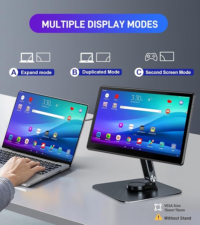 15.6 inch Portable Touchscreen Monitor with HDMI VGA DVI Ports Screen Extender FHD 1920×1080 IPS Small Touch Screen Display Compatible with Laptops PC PS5/4 Industrial (with Remote)