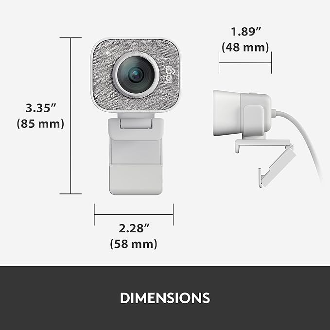 Logitech StreamCam Premium Webcam for Streaming and Content Creation Full HD 1080p 60 fpsWorks with Microsoft Teams Google Meet Zoom Nintendo Switch 2’s new GameChat mode for PC/Mac– Off-White