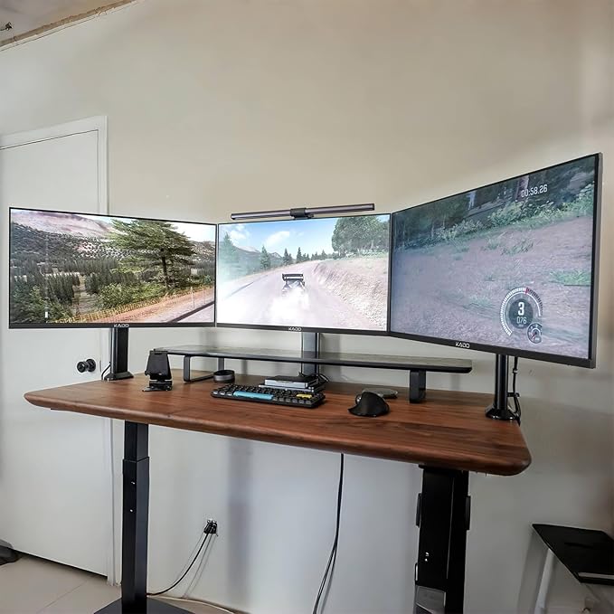 Kado Triple Monitor Setup - 3-Pack 27 1920x1080 Computer Monitor 75Hz VESA Mount HDMI Office Gaming Hybrid Sim Racing Built-in Speakers (E27X Trio Series)