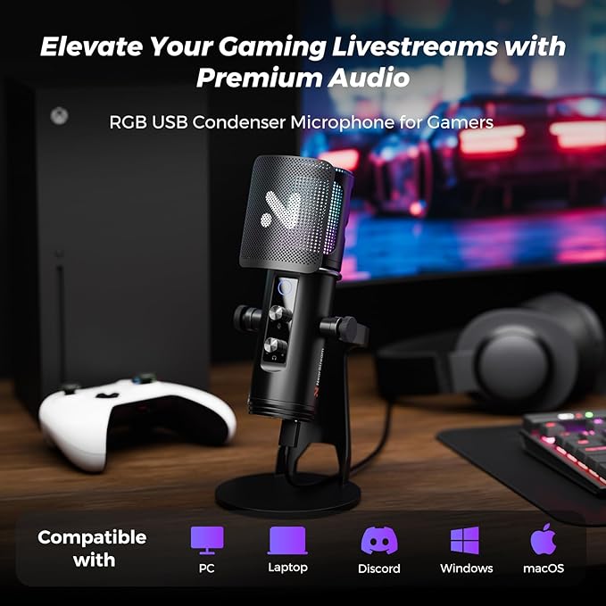 NearStream Gaming Streaming Kit CCD10 Capture Card AM35U Gaming Microphone &amp V08AF 4K Webcam Bundle for Livestreaming