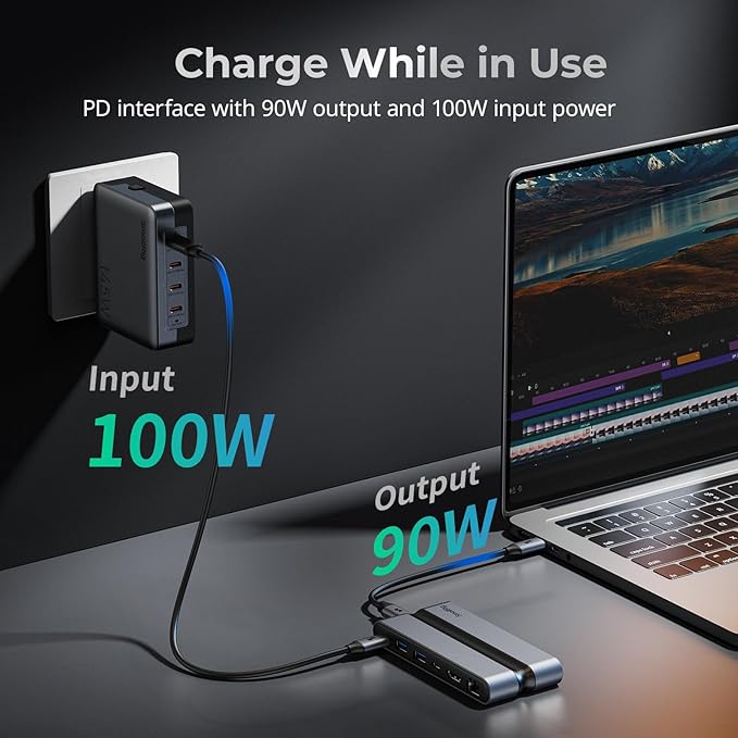 SMALLRIG 9 in 1 CFexpress Type A Card Reader Docking Station with USB3.2 (Gen 2) 10Gbps SD/TF/CFexpress Type A Readers USB-A/USB-C/HDMI/Gigabit Ethernet Ports for iPhone for Mac -4663