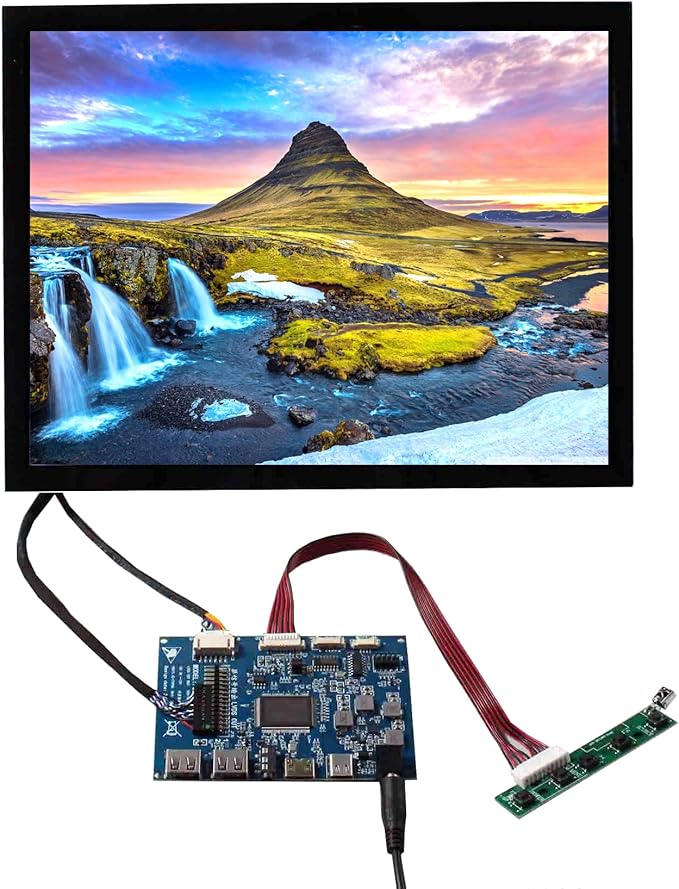 VSDISPLAY 12.1'' 1024x768 LCD Touch Screen 4:3 Monitor for Industrial/Gaming Secondary Display with USB/USB-C Video Input