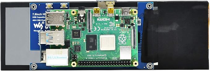 Waveshare Capacitive Touch Screen LCD 400*1280 Pixels Monitor HDMI Interface IPS Display Panel Support Raspberry Pi/Jetson Nano/PC/Windows 10/Raspbian/Ubuntu/Kali/WIN10 IoT/Retropie @TOP1 7.9inch
