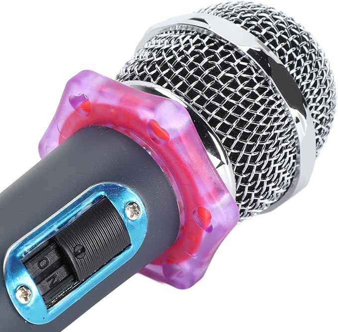 GOWENIC Microphone Handheld Mic Dynamic Moving Coil Cardioid Microphone for Singing 3 Pin XLR Interface Compatible for Power Amplifiers Mixers Effects Processors (Blue)