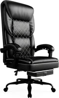 Gaming Chair Office Chair with Inflatable Lumbar Support Ergonomic Comfortable Wide Computer Chair with Footrest and Linked Soft Armrests High Back 3D Enveloping Seat Cushion