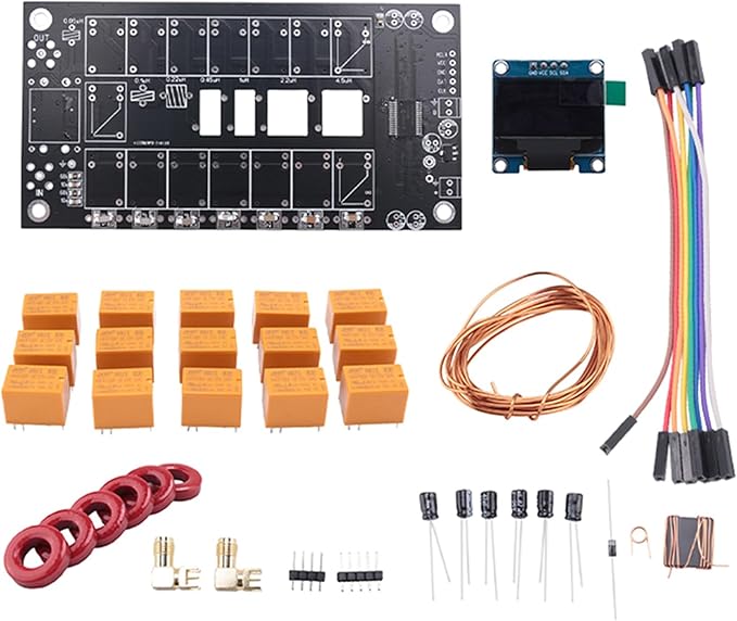 Mini ATU-100 Antenna Tuner 1.8-50MHz Automatic Antenna Tuner +OLED Firmware Programmed Amplifier Receiver DIY Kit