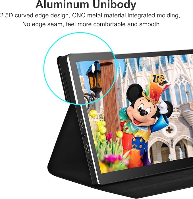 Portable Monitor 9 inch 2K 2560 * 1600 IPS Touch Screen 73% NTSC USB C HDMI Secondary External Computer Laptop LCD Monitor for MacBook Pro Air PC Laptop Phone Xbox PS5